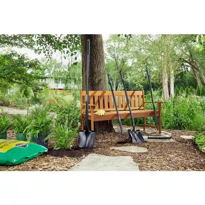 51 In. L Fiberglass Handle 6.25 In. Garden Hoe with Grip