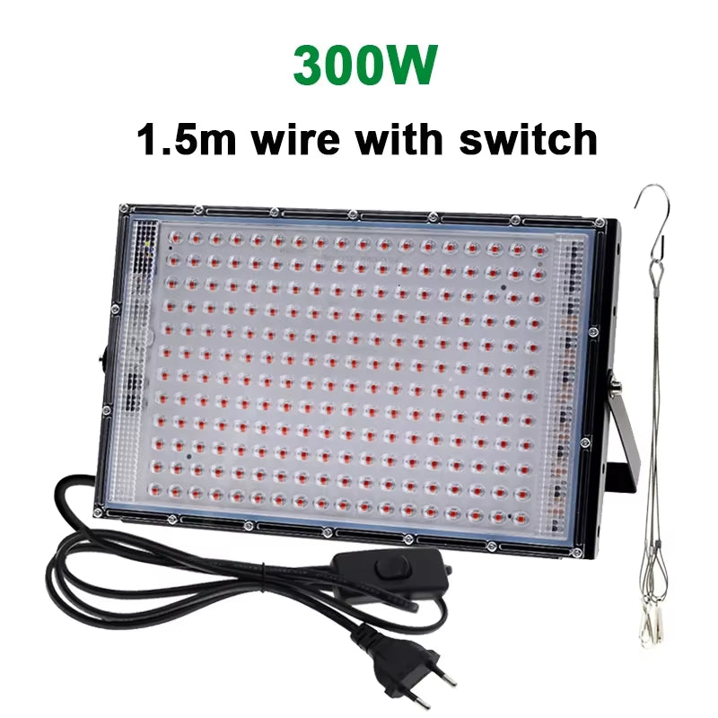 Led Grow Light Full Spectrum Phyto Lamp for Plant Light 300W Hydroponics Growing System Greenhouse Flower Seeds Grow Lighting