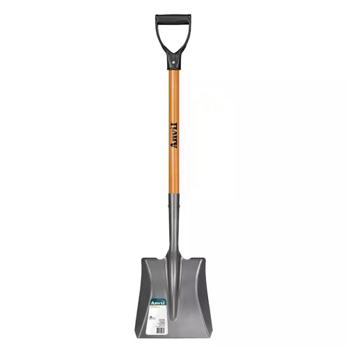 28 In. D-Grip Short Wood Handle Carbon Steel Transfer Shovel