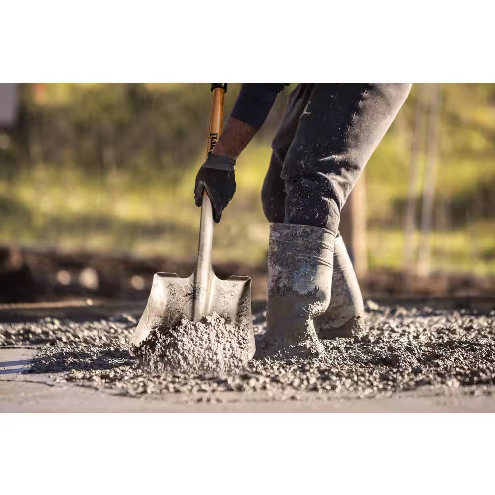 28 In. D-Grip Short Wood Handle Carbon Steel Transfer Shovel