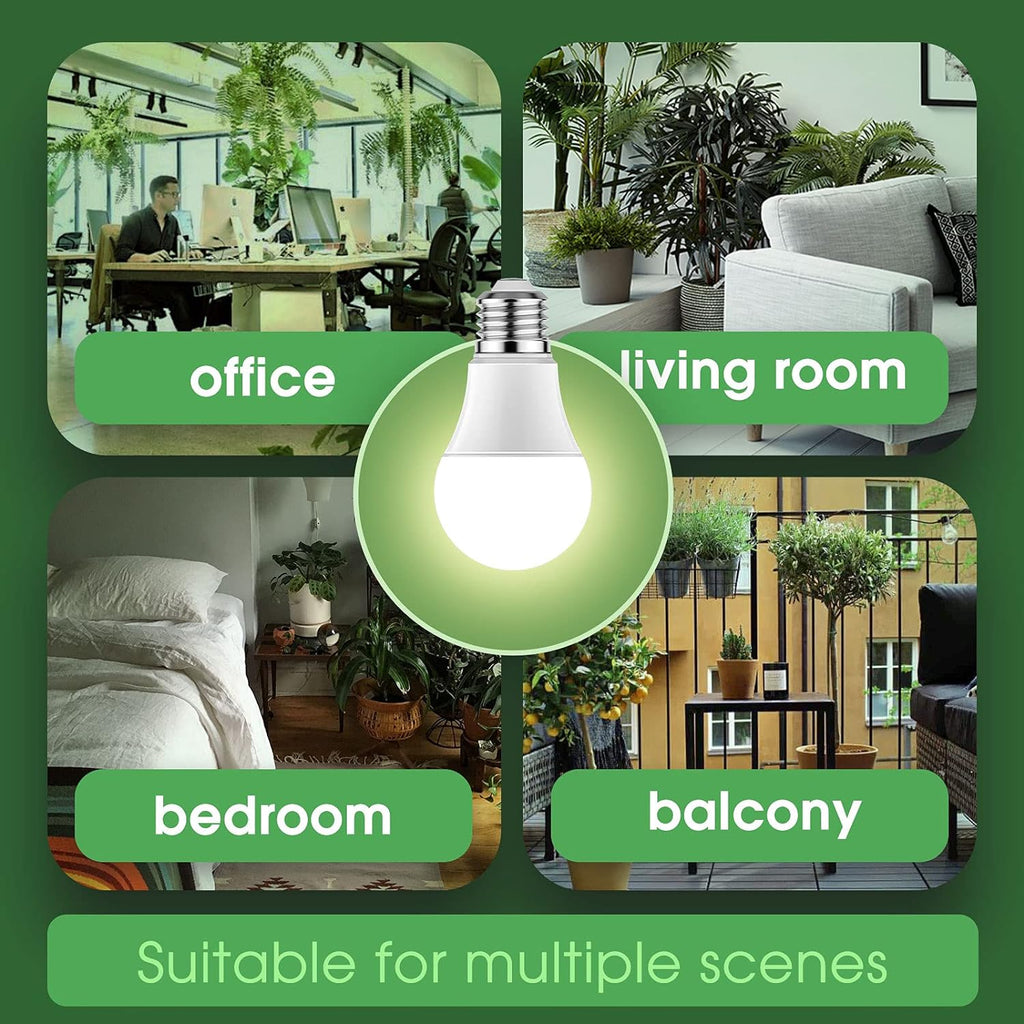 Grow Light Bulbs, LED Grow Light Bulb A19 Bulb, Full Spectrum Grow Light Bulb, Plant Light Bulbs E26 Base, 11W Grow Bulb 100W Equivalent, Grow Light for Indoor Plants, Seed Starting, 6 Pack