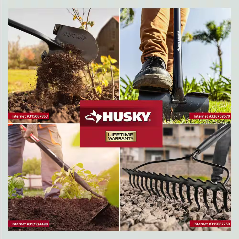 51 In. L Fiberglass Handle 6.25 In. Garden Hoe with Grip