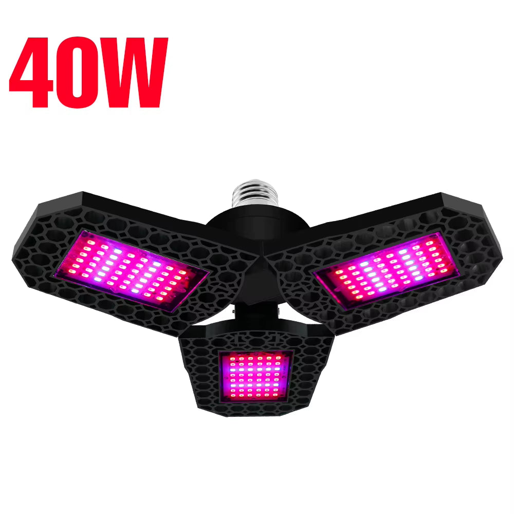 E27 LED Plant Grow Lights Full Spectrum Phytolamp Flower Seeds Hydroponics Growth Lamp Foldable for Indoor Cultivation Growbox