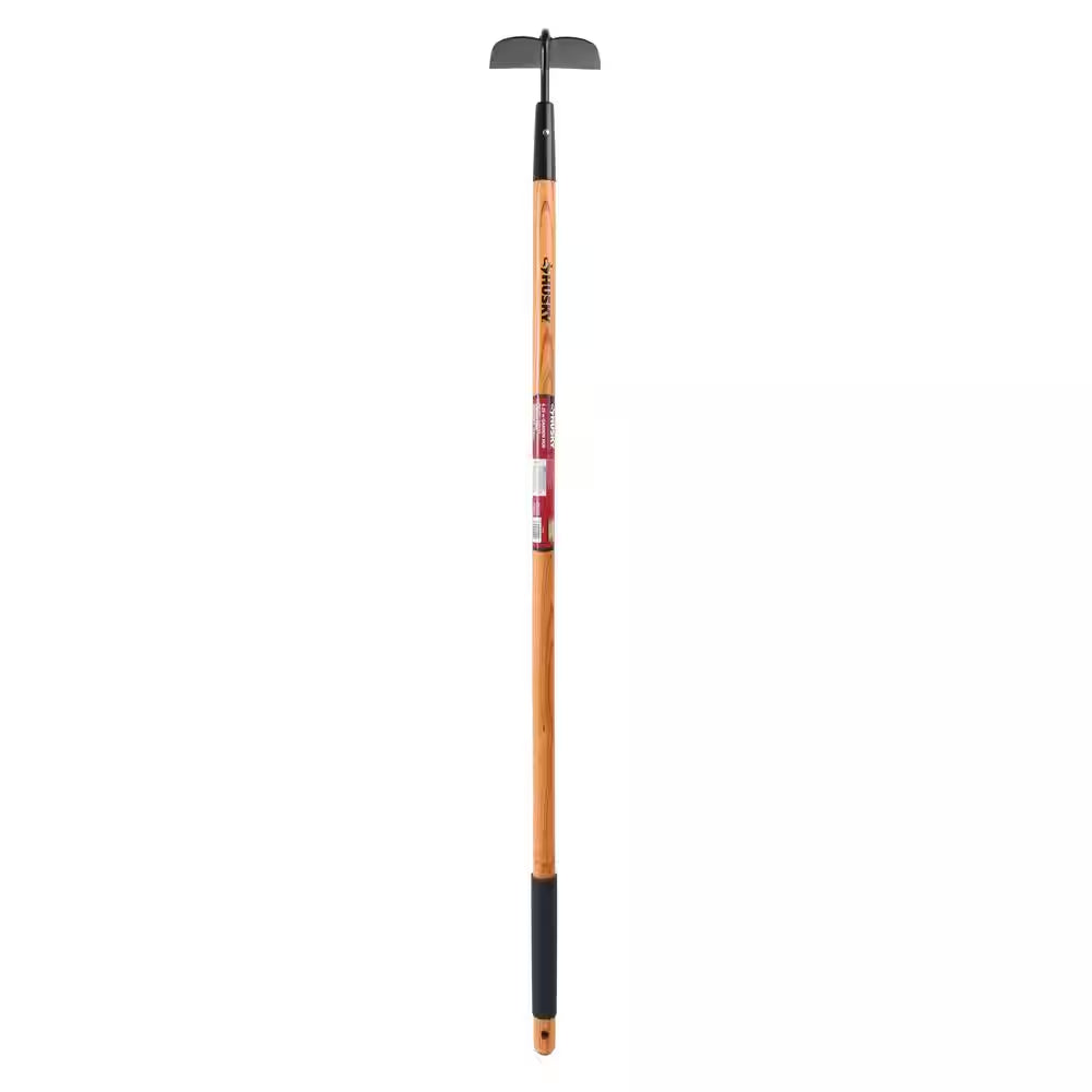 51 In. L Wood Handle 6.25 In. Garden Hoe with Grip