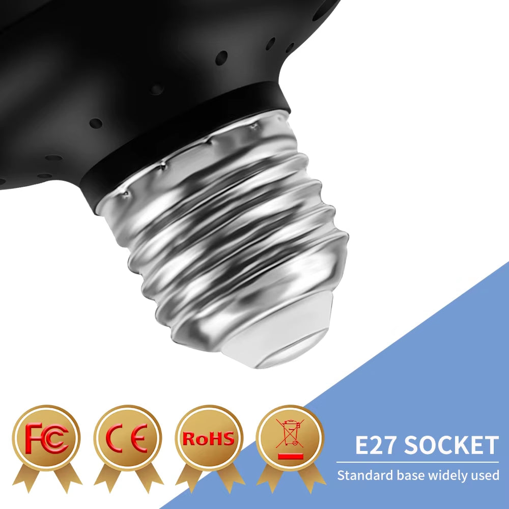 E27 LED Plant Grow Lights Full Spectrum Phytolamp Flower Seeds Hydroponics Growth Lamp Foldable for Indoor Cultivation Growbox