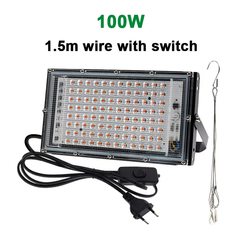 Led Grow Light Full Spectrum Phyto Lamp for Plant Light 300W Hydroponics Growing System Greenhouse Flower Seeds Grow Lighting