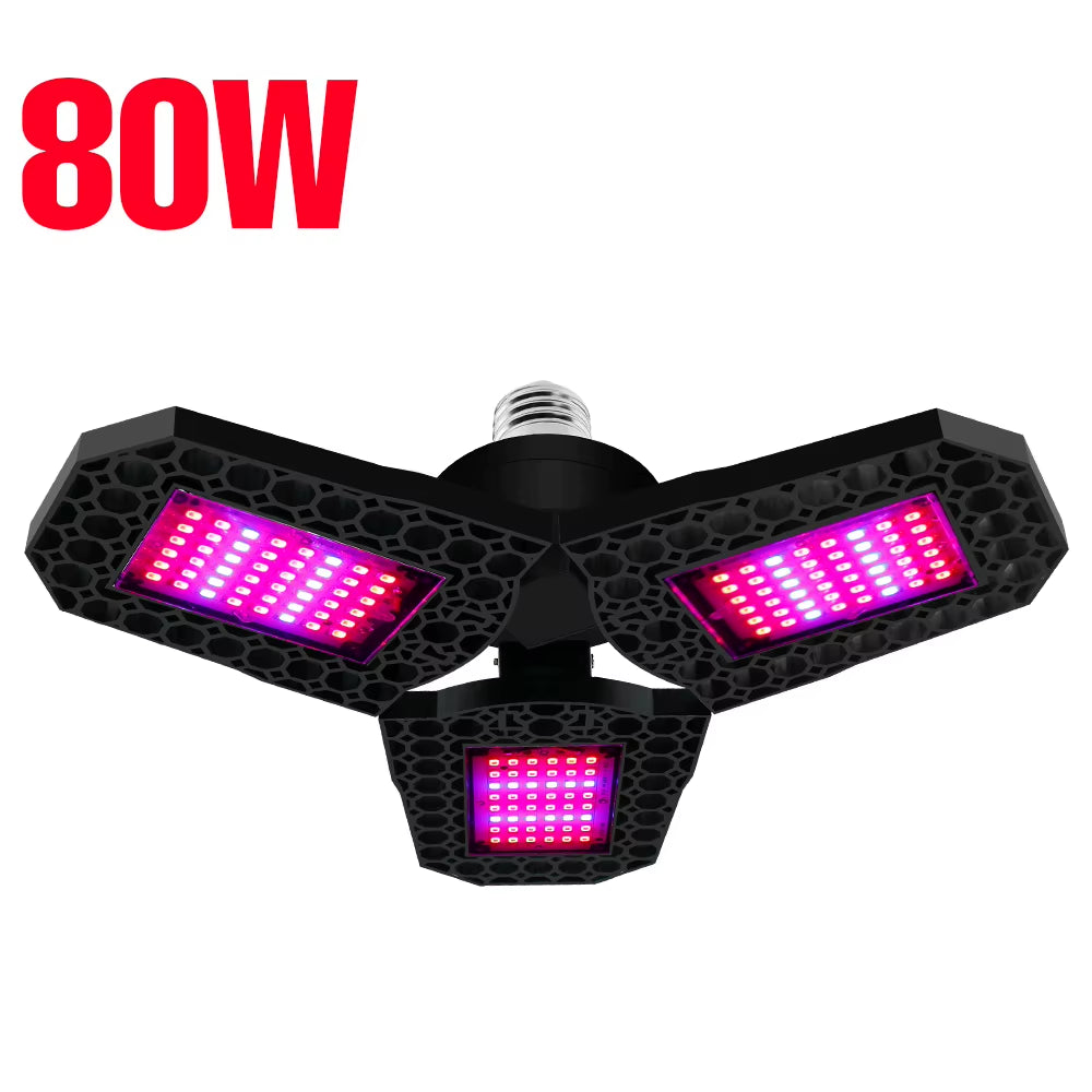 E27 LED Plant Grow Lights Full Spectrum Phytolamp Flower Seeds Hydroponics Growth Lamp Foldable for Indoor Cultivation Growbox