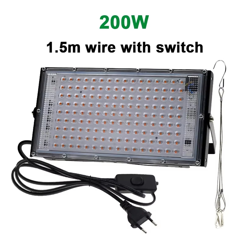 Led Grow Light Full Spectrum Phyto Lamp for Plant Light 300W Hydroponics Growing System Greenhouse Flower Seeds Grow Lighting